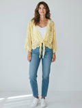 Cardigan Corto Kimono in Pizzo di Cotone