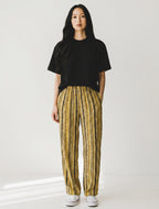 Pantaloni Comfort in Cotone Elasticizzato con Elastico in Vita