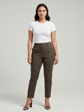 Pantalone Sartoriale Elasticizzato Slim Fit con Cucitura Centrale