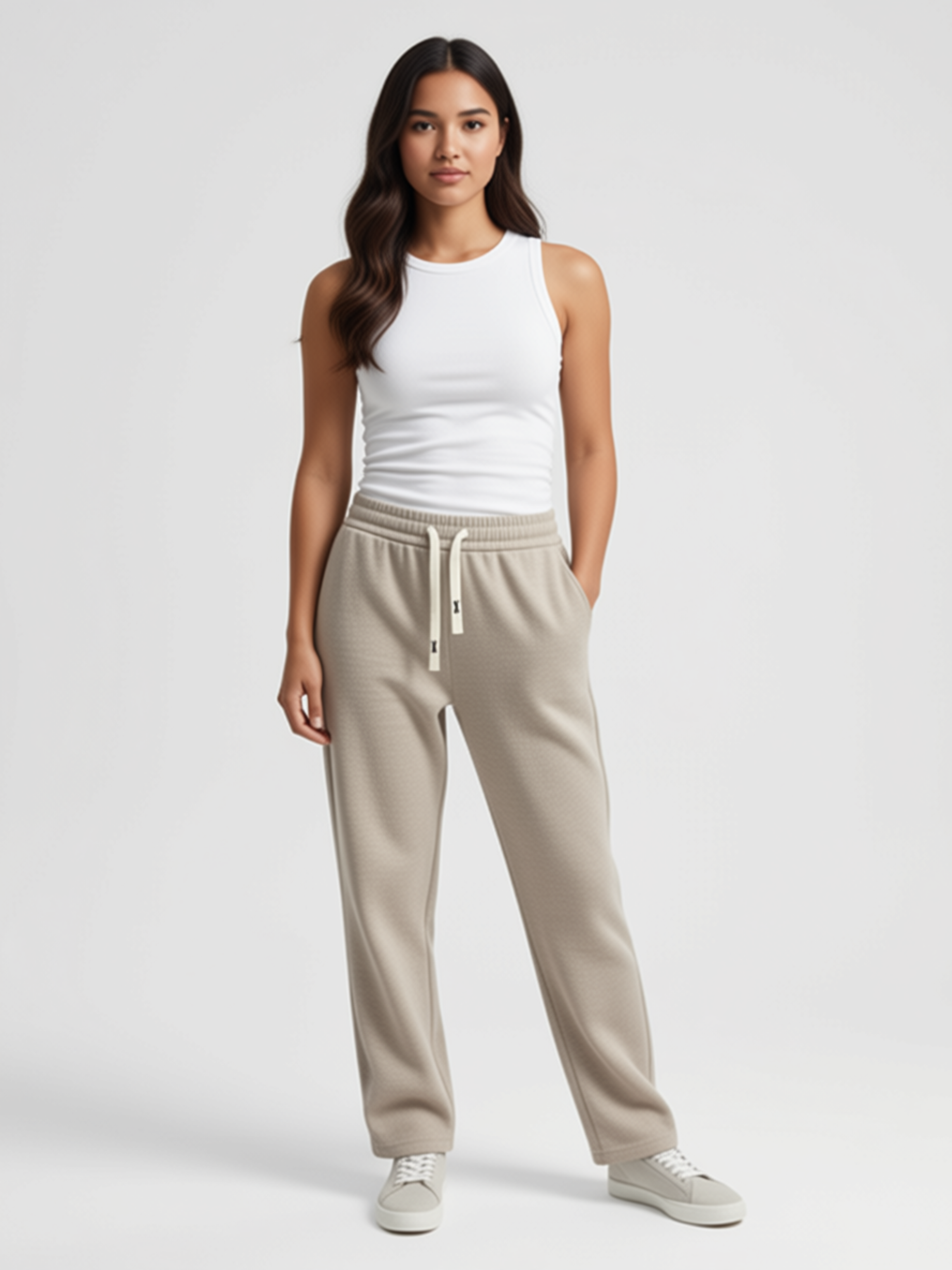 Pantalone Jogger Straight Leg in Cotone Stretch