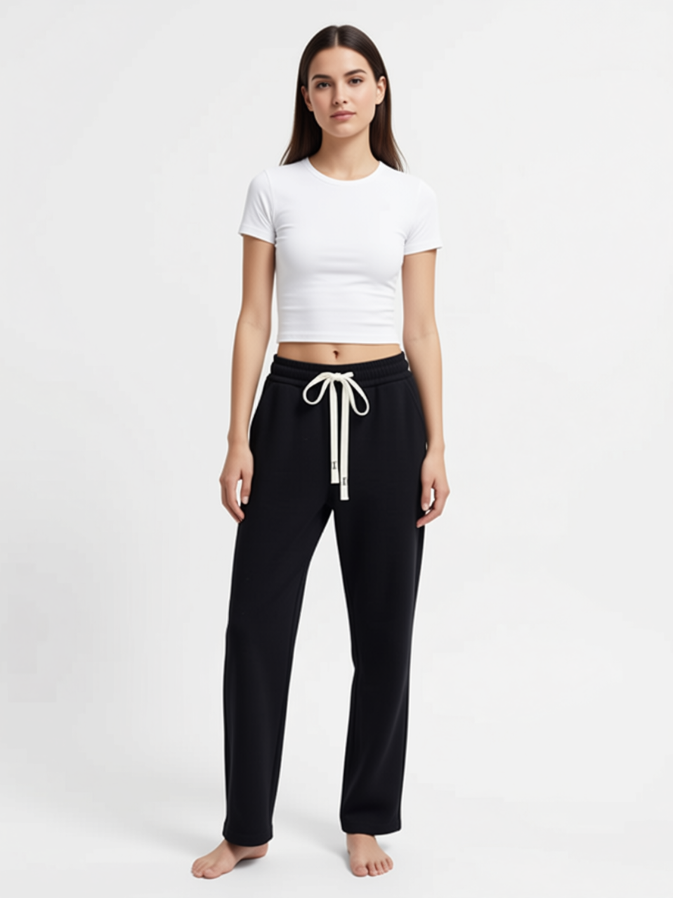 Pantalone Jogger Straight Leg in Cotone Stretch