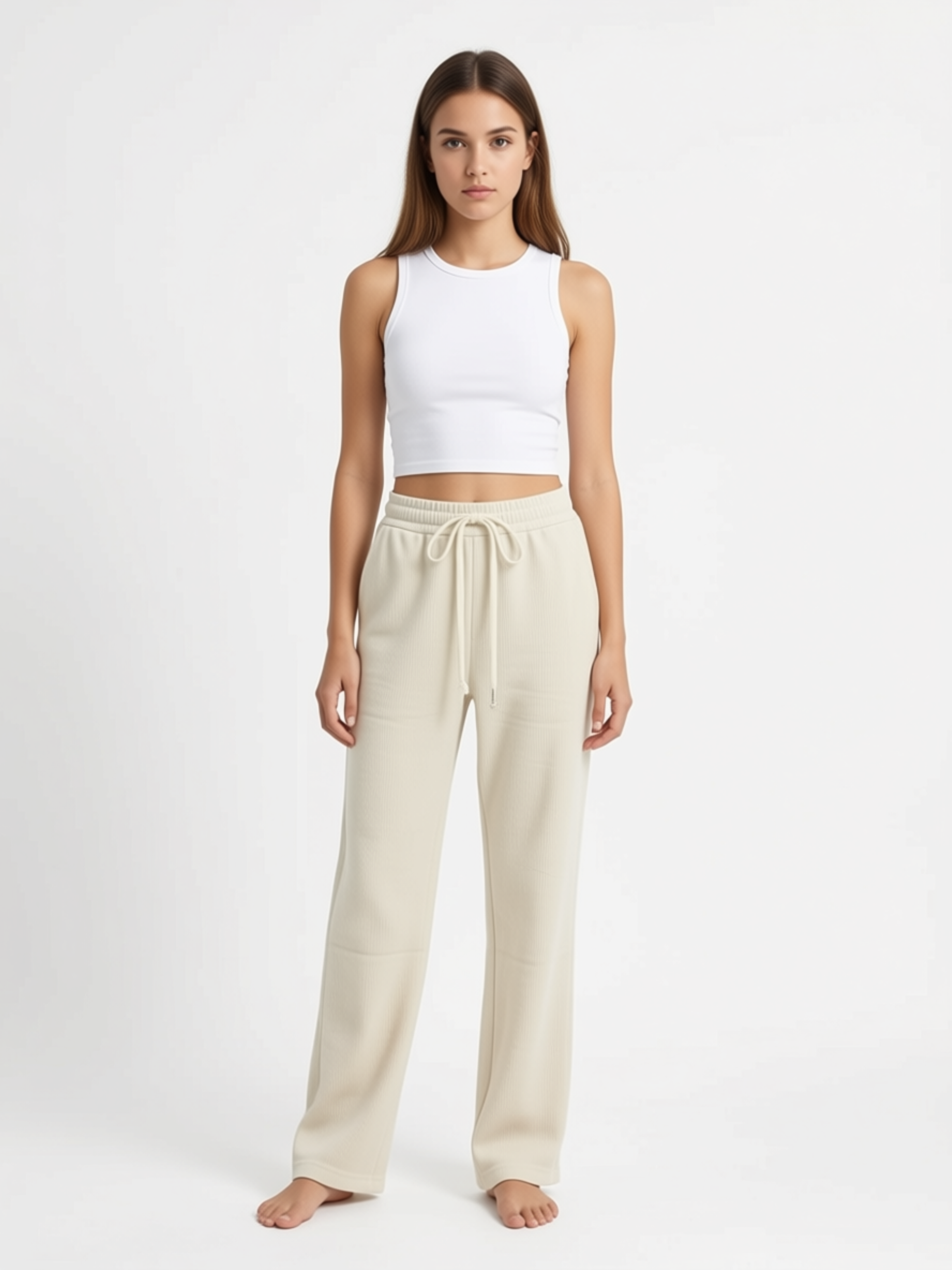 Pantalone Jogger Straight Leg in Cotone Stretch