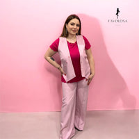 Tailleur gessato smanicato