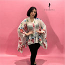 Maxi camicia tencel fiorata
