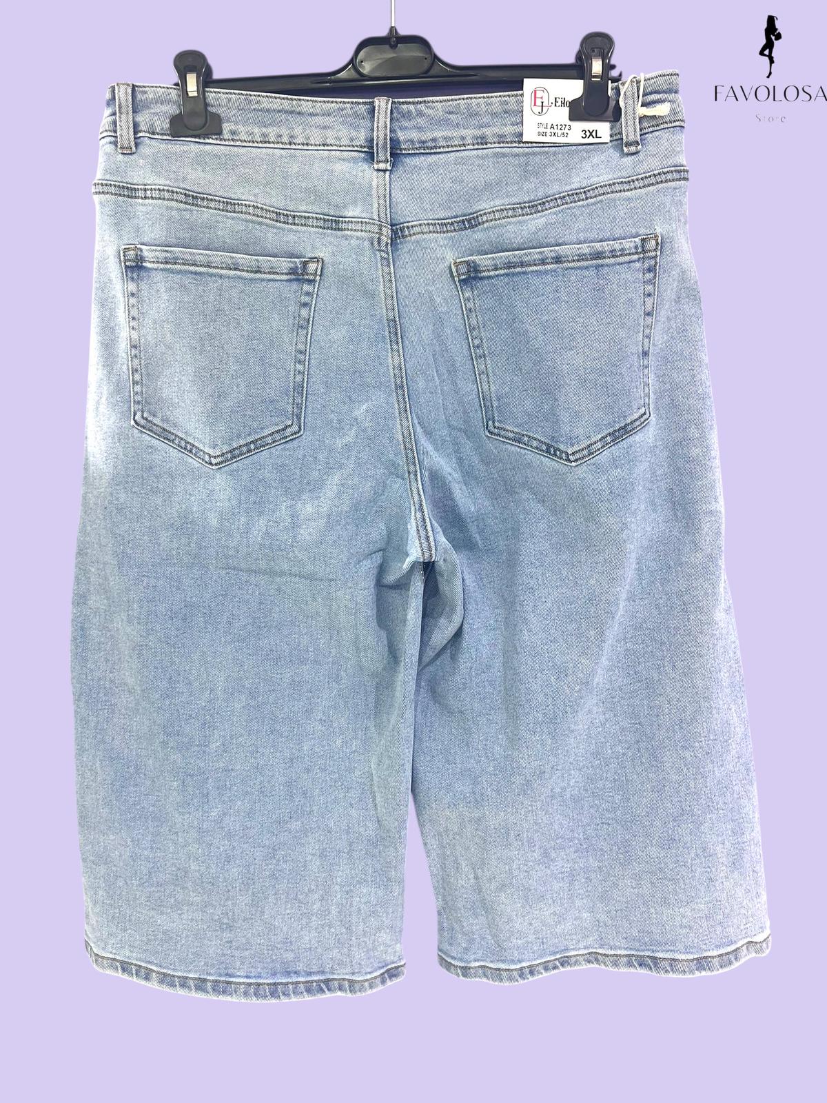 Bermuda brillocco denim chiaro
