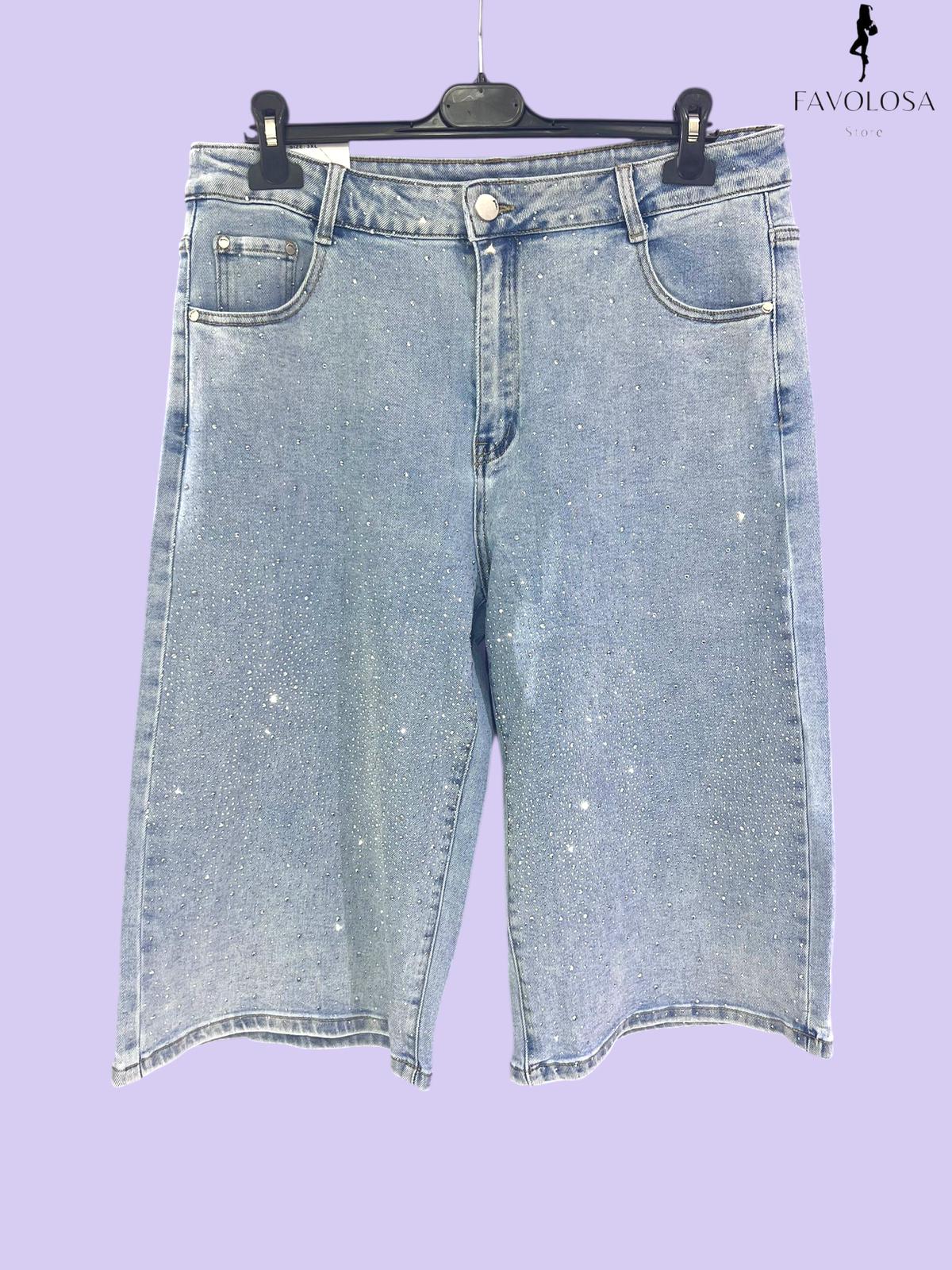 Bermuda brillocco denim chiaro