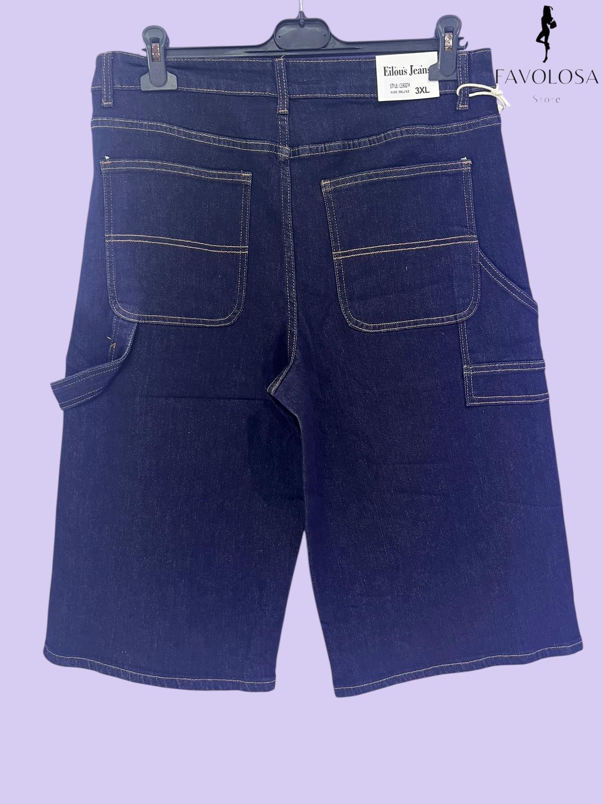 Bermuda brillocco denim scuro