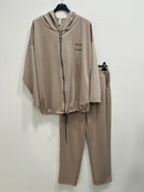 Tuta zip stile miu con cappuccio