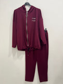 Tuta zip stile miu con cappuccio