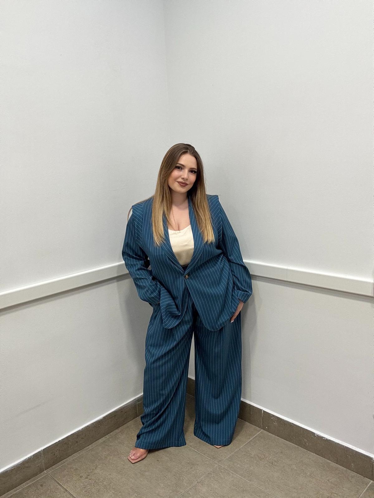 Tailleur gessato foderato
