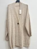 Cardigan bottone stile ottone