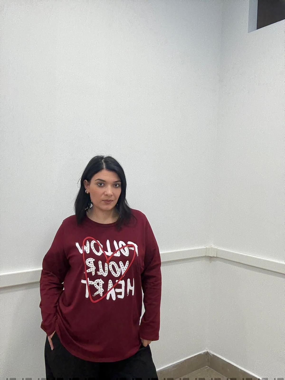 Blusa girocollo segui il tuo cuore