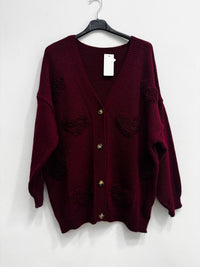 Cardigan cuore 3d