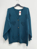 Cardigan cuore 3d
