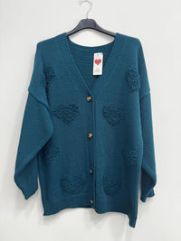 Cardigan cuore 3d