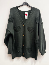 Cardigan cuore 3d