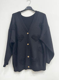 Cardigan cuore 3d