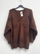 Cardigan cuore 3d