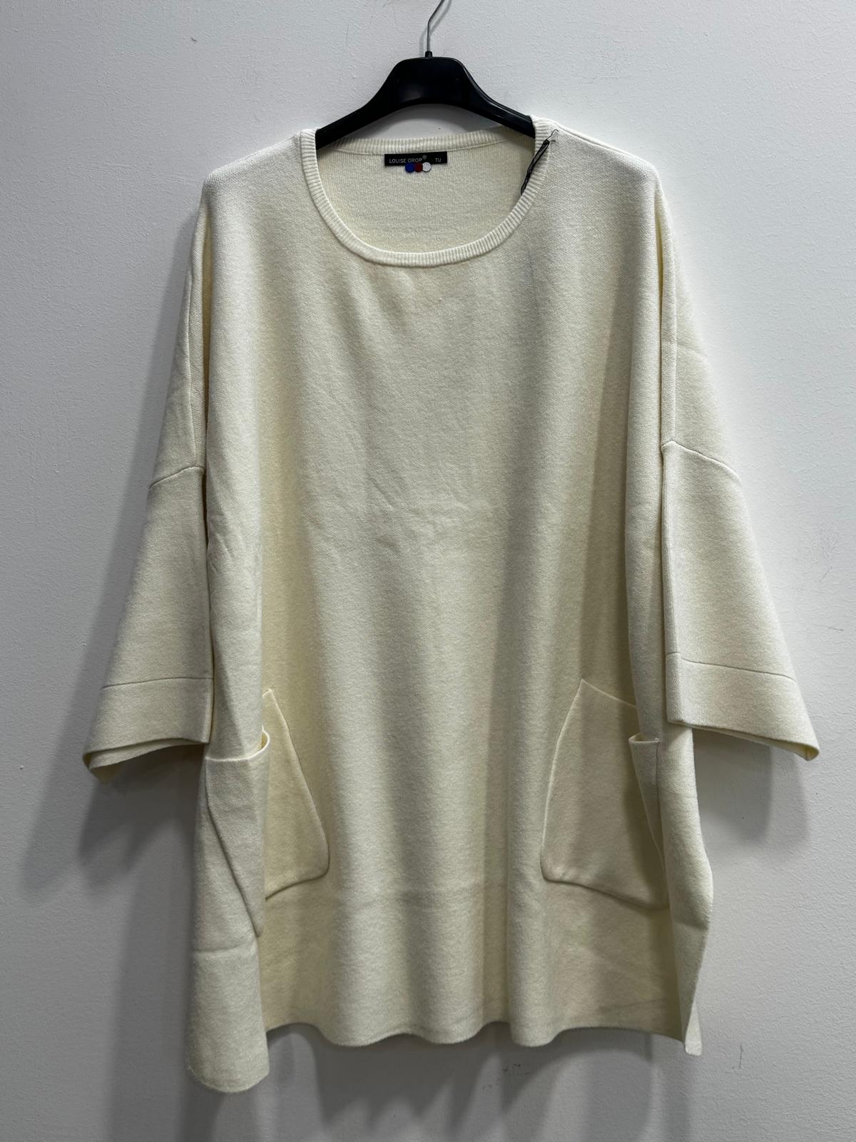 Blusa morbida modal con tasche