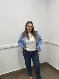 Jeans pushup gocce strass