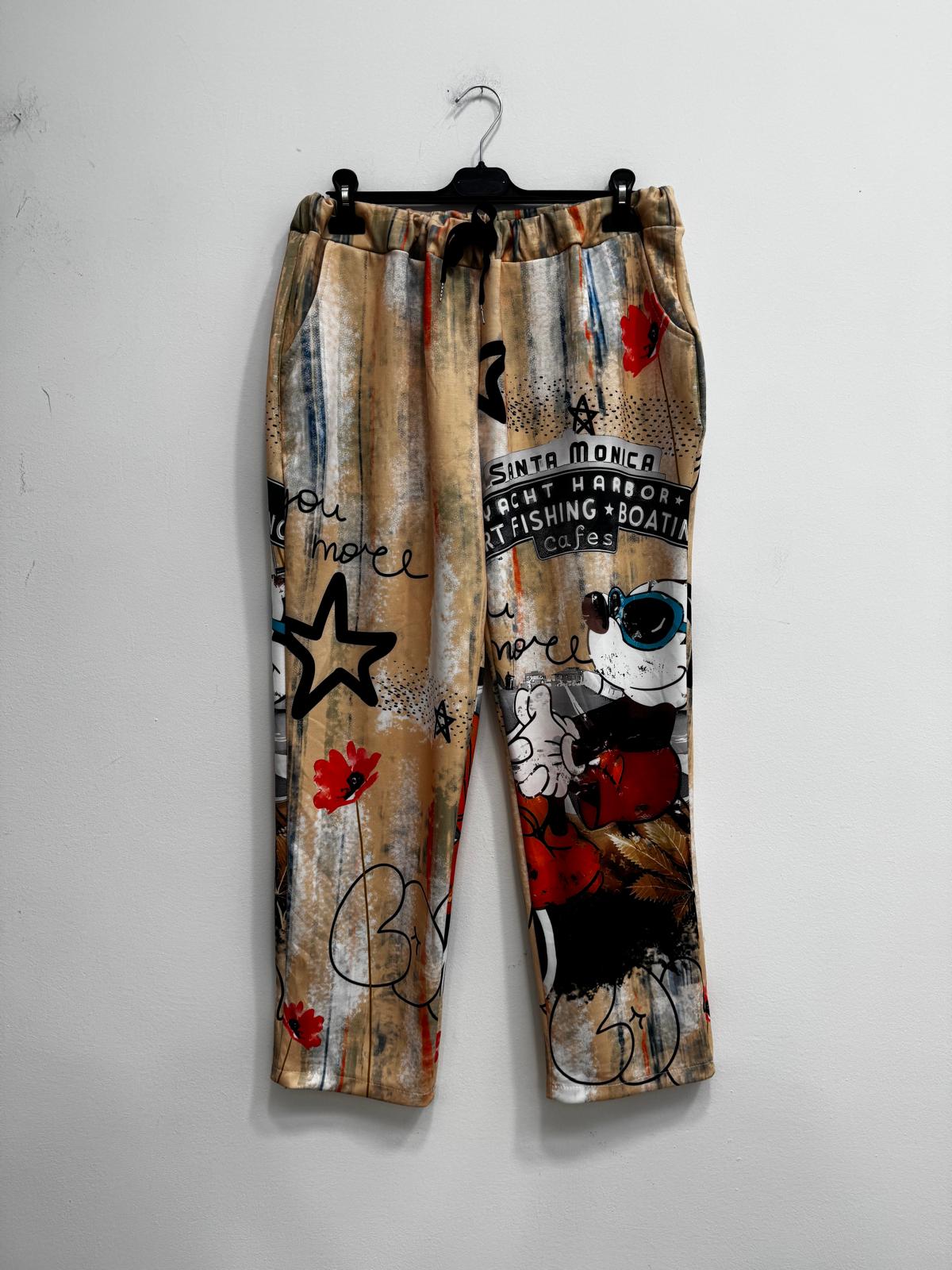 Pantalone viscosa cartoon