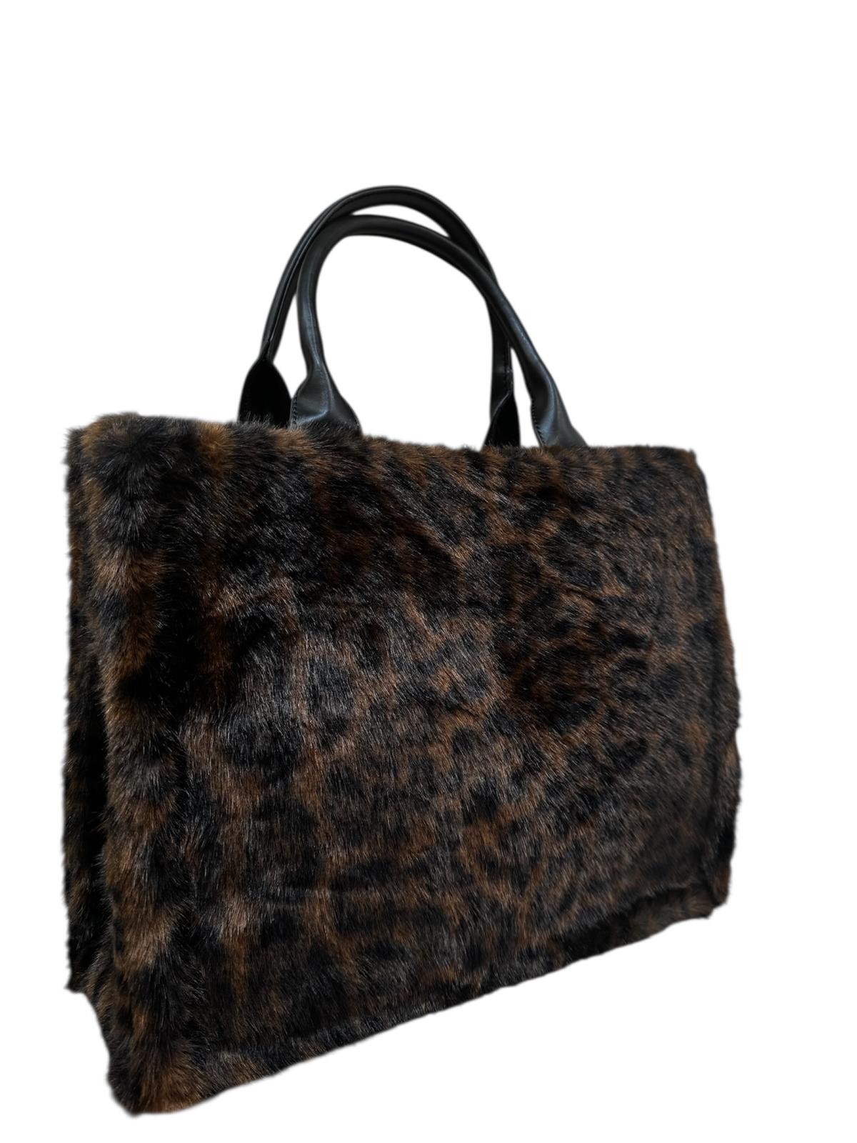 Borsa shopper maculata peluche