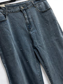 Jeans gocce strass chiaro