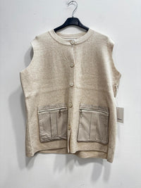 Gilet tasca in ecopelle