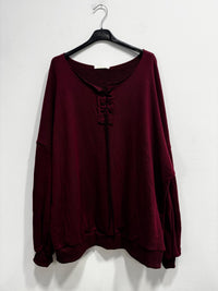 Felpa cotone lacci