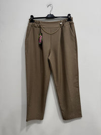 Pantalone strass dettaglio catenella