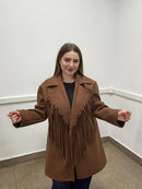 Cappotto frange foderato