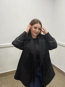 Cappotto frange foderato