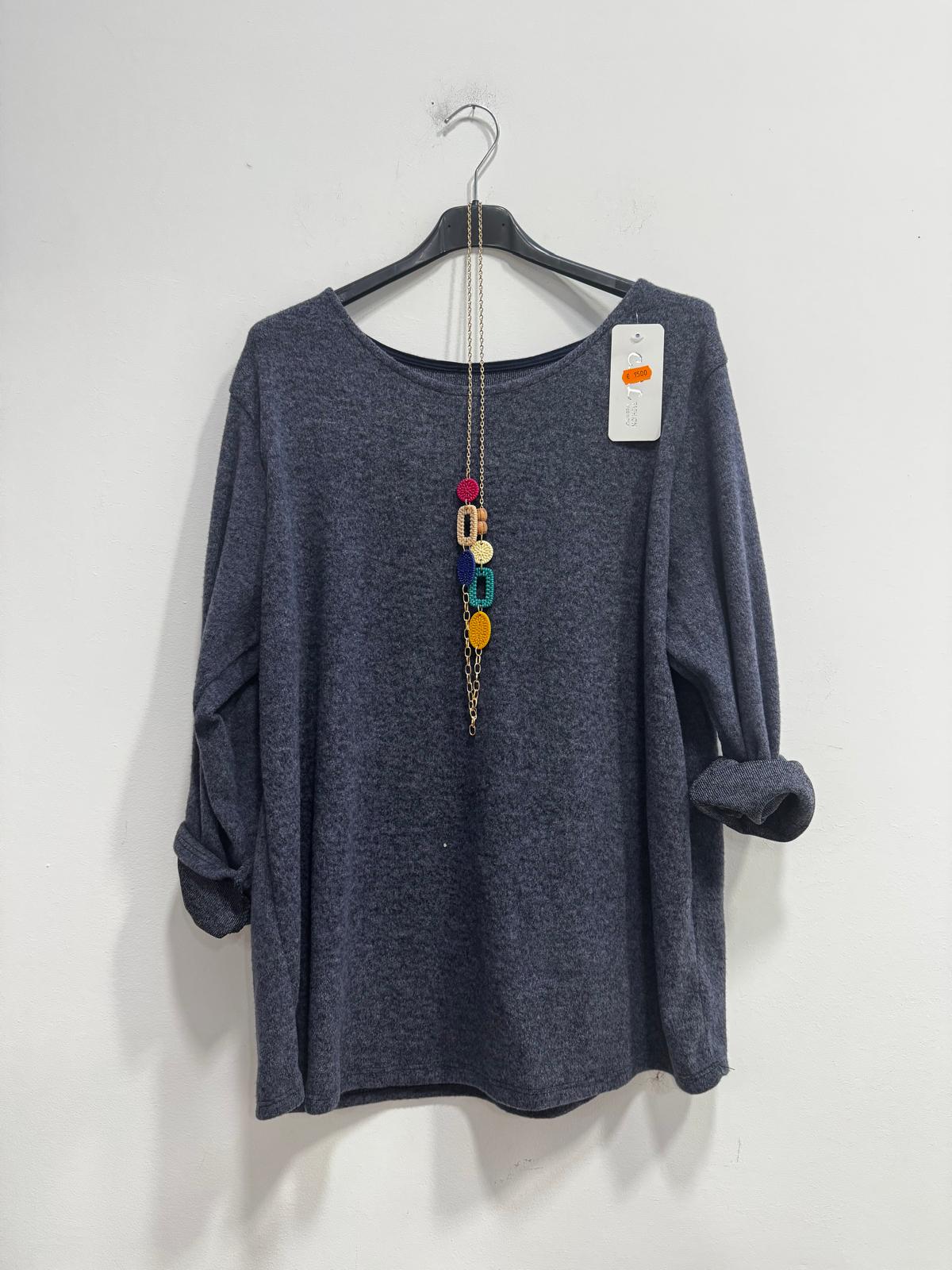 Blusa pile di viscosa