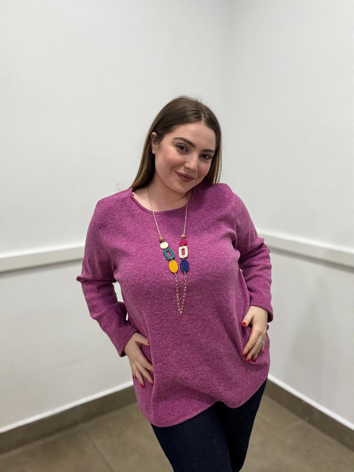 Blusa pile di viscosa