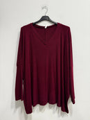 Blusa scollo V a coste