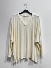 Blusa scollo V a coste