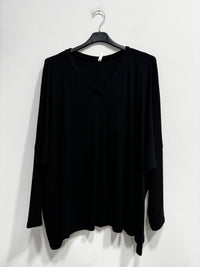 Blusa scollo V a coste