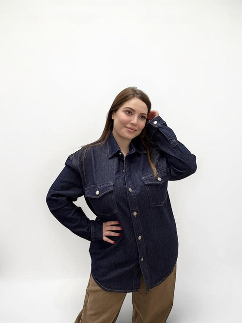 Camicia jeans cotone