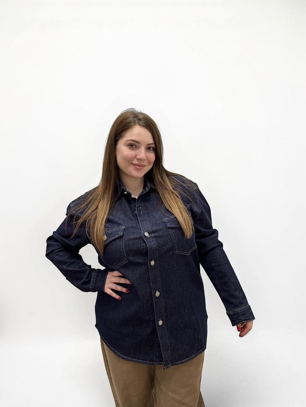 Camicia jeans cotone