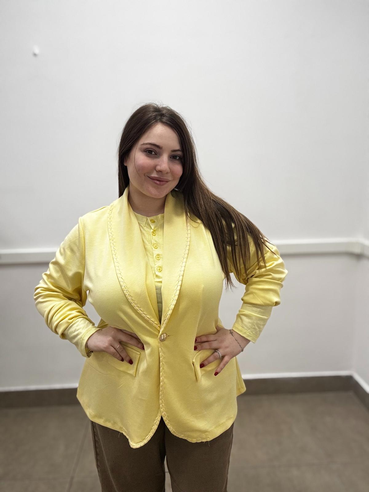 Giacca soft ricamata