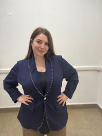 Giacca soft ricamata