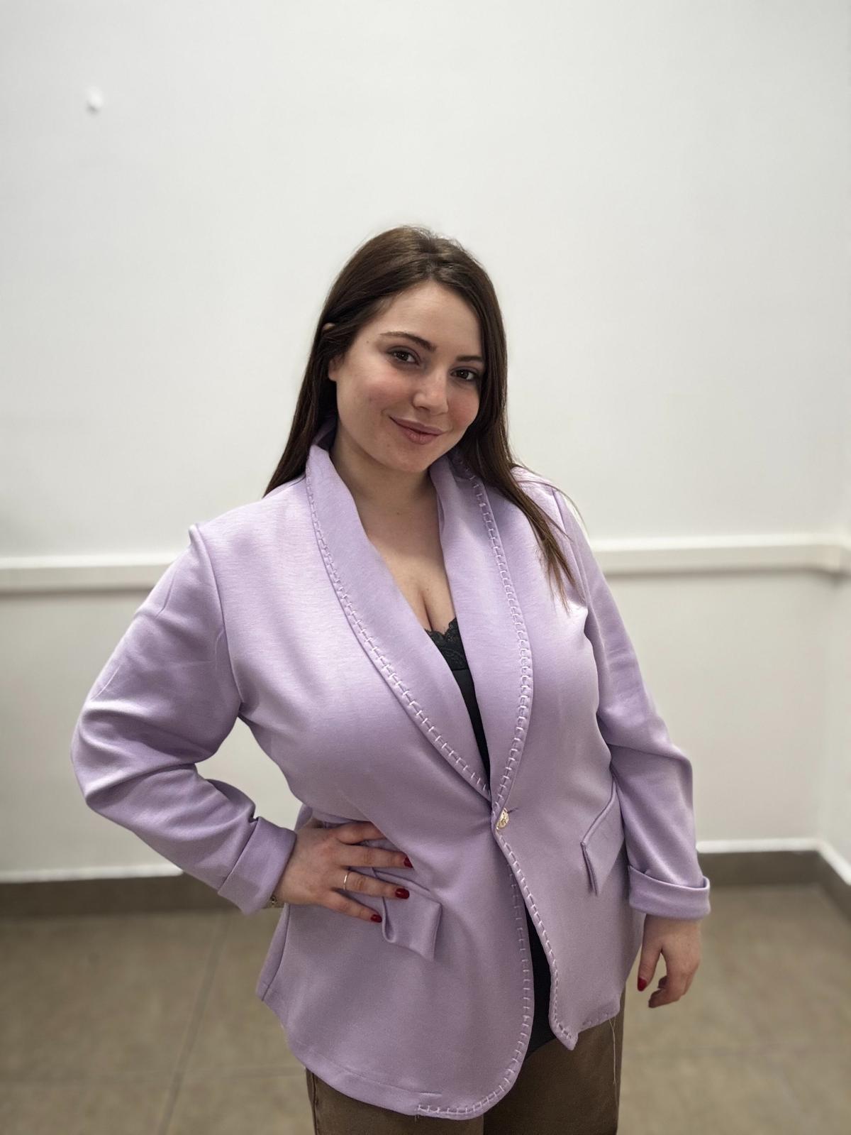 Giacca soft ricamata