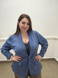 Giacca soft ricamata