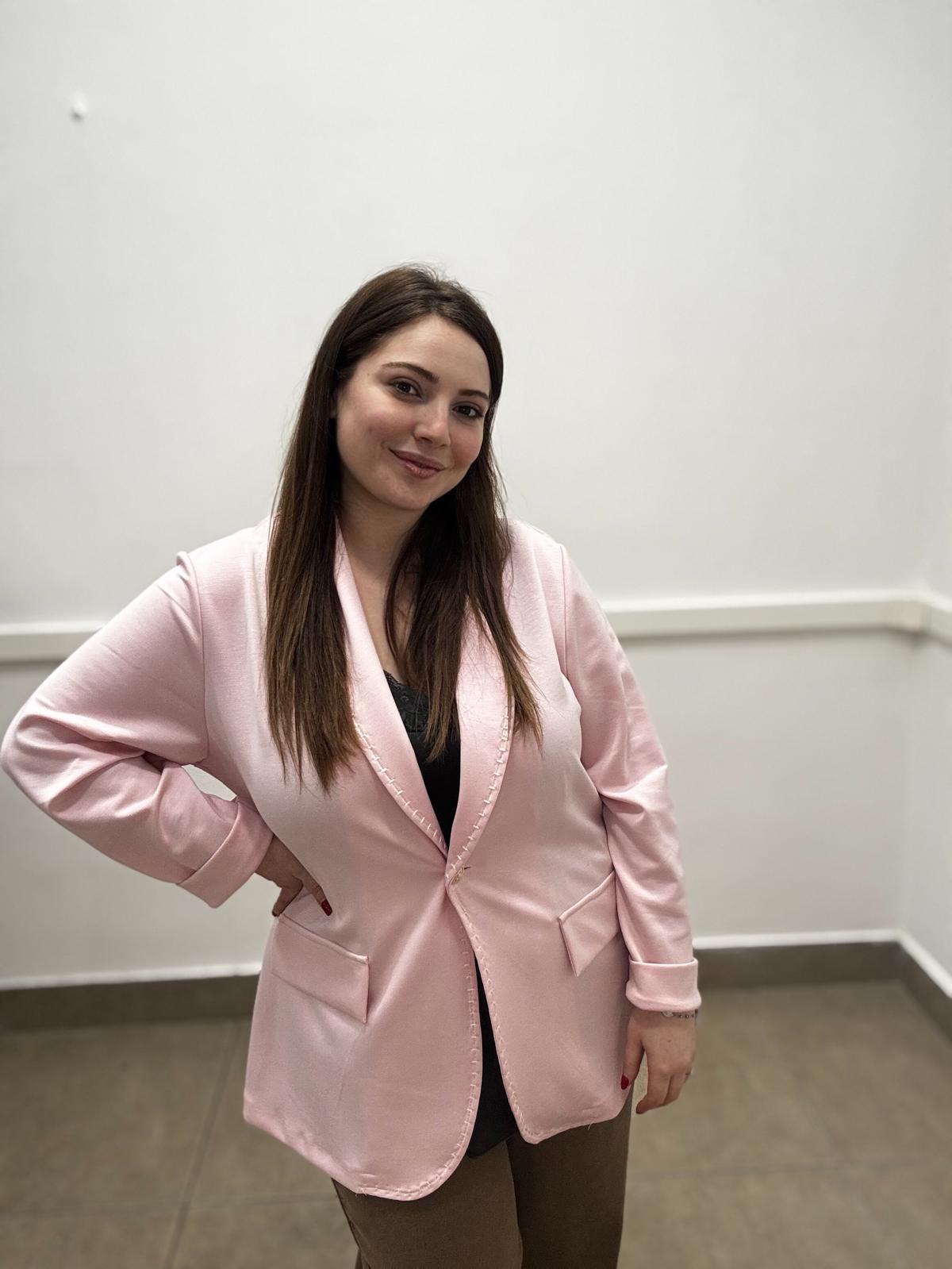 Giacca soft ricamata