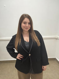 Giacca soft ricamata