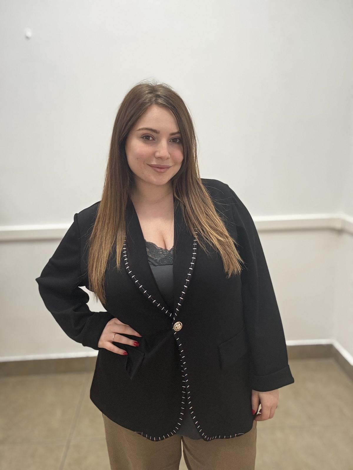 Giacca soft ricamata