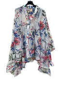 Maxi camicia tencel fiorata