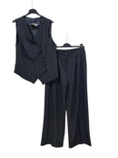 Tailleur gessato smanicato