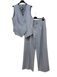 Tailleur gessato smanicato