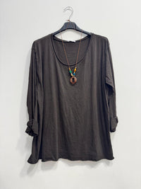 Blusa in cotone con collana